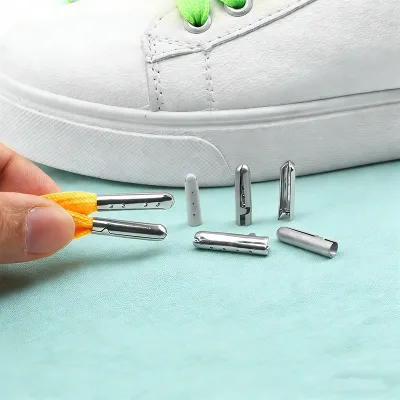 Wholesale Durable Metal Aglets Hoodies Tips with Crimp Design Customizable Shoelace Cord Ends for Sneakers, and Sportswear