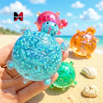 PLAYGORO TikTok Explosions Large Maltose Sequins Tortoise Burst Beads Oil Starfish Slow Rebound Pinch Music