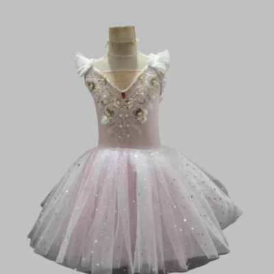 Girls Spandex  Ballet Tutu Stage Performance Dancer Wear