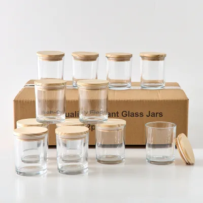 GOOPURE Candle Stand-Glass Jar for Muscle Relaxation Home Spa & Christmas 7 OZ Heat Resistant Reusable Eco-Friendly