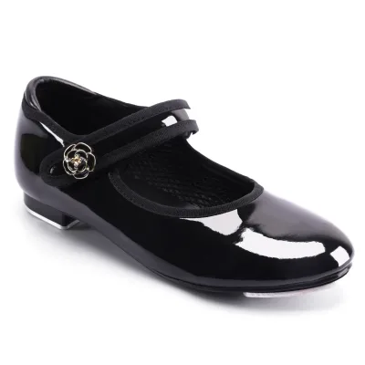 Economy Unisex-Child Easy Strap Faux Leather Flat Shoe with Synthetic Rubber Outsole for Girls and Boys