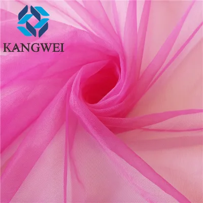 Cheap 100 Polyester Tricot Tulle Lace Fabric Peach Tulle Fabric for Wedding Dress
