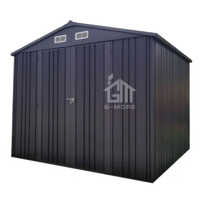 Family-Sized Metal Storage Shed 204X251X213CM / 6.7X8.2X7FT Easily Assembled for Holiday Decorations & Kids' Toys Storage