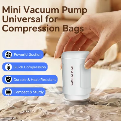 New Design Wireless Pump Storage Portable Space Saver Bag Travel Home Air Vacuum Packing Seal Clothes Blanket Seasonal Storage