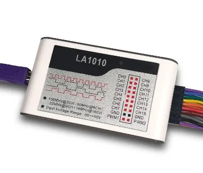 LA1010 USB Logic Analyzer 16 Input Channels 100MHz English PC Software Handheld Instrument MCU FPGA Debug Tool 100% New 100%