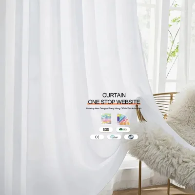 3.6m Hot Sale Window Scratch Free Tulle Curtains White Tulle Curtains Suitable for Luxury Hotel and Office