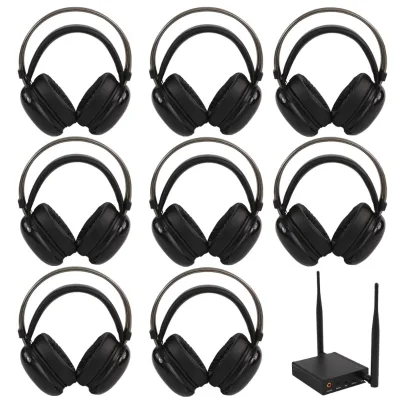 2.4G HiFi Sound Quality Silent Party Headphones 0 Delay 3D Stereo Sound Color Changing Headphones AI Noise Cancellation