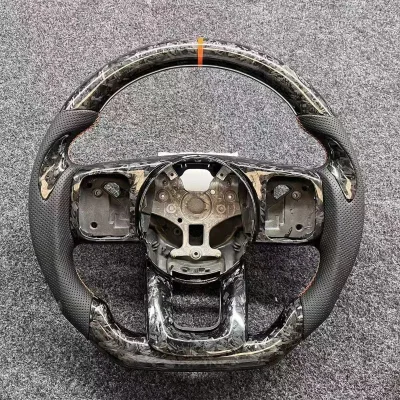 ZHOUCHI Forged Carbon Fiber Steering Wheel Tank 300 Premium Perforated Leather Custom Replacement Auto Interior Modification