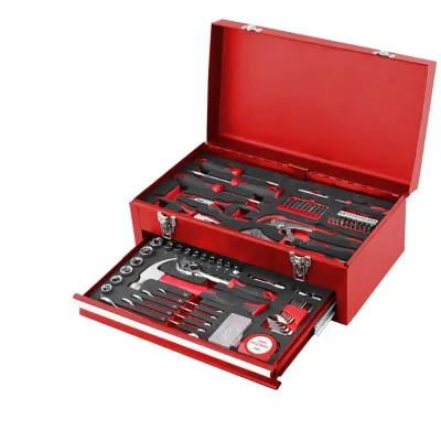 143-piece Set Steel Box Toolbox Two-layer Drawer Hardware Storage Box Sheet Metal Toolbox Household