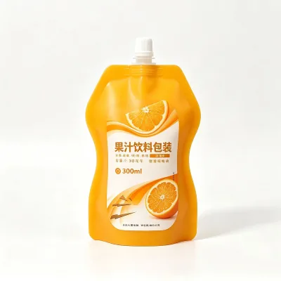 Custom PET Stand-up Pouch Food Grade Packaging for Soda Juice Food Drinks & Sauce Paint with Spout