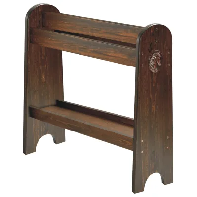 Pine Wood Saddle Rack, Ideal Saddle Stand for Horse Gear and Horse Tack Organizers Compatible with English, Western Saddles