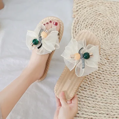 Slippers Female 2026 Summer New Flower Outdoor Home Soft Bottom Student slippers Personality Sandals Non-slip Fashion slippers