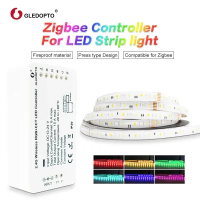GLEDOPTO APP Control Smart LED Strip Kit RGBCCT Strip Controller LED Strip Light Work Echo Plus Alexa Smartthings