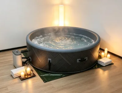 Minimalist Custom Hot Tub Inflatable Spa Tubs Independent Heating Unit for for Short Rental Apartment Leisure Facilities