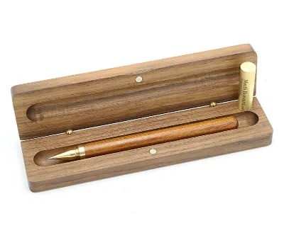 Custom Luxury Walnut Wooden Pen Box for Gift Storage