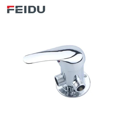 Feidu Zinc Alloy Solar Water Heater Mixing Valve Brushed Single Handle Hot Cold Faucet with Ceramic Valve Core