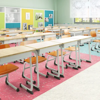 Hot Pvc Vinyl Commercial Roll Fireproof Anti Scratch Homogeneous Flooring Tile for School
