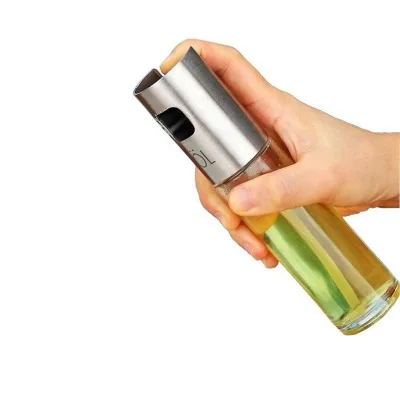 100ml Easy Operation Modern Stainless Steel Nozzle Design Kitchen Oil Spray Bottle Kitchen Accessories