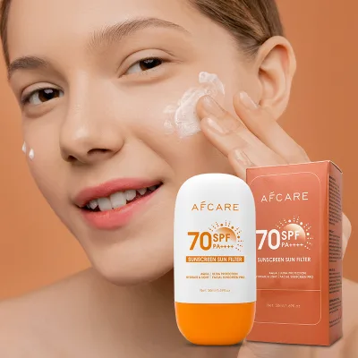Sun Block Sunscreen Sulfate-free Moisturizing UV Protection and Mineral Sodium Hyaluronate Korean Sunscreen With No White Cast
