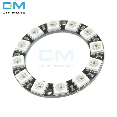 WS2812 WS2812B RGB LED Ring 12 Bits 5050 RGB LED Spot Integrated Driver Control Serial Module For Arduino I2C Controller