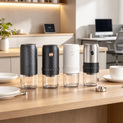 Multiple Color Options Including Black White Silver Black Gold Stainless Steel Coffee Grinder 3-5 Cups Capacity for Espresso