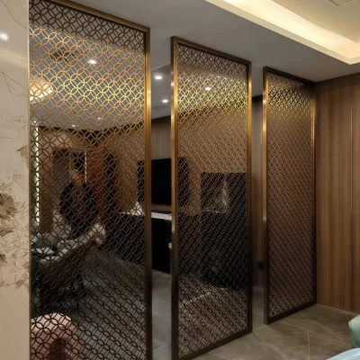 Metal Laser Cut Fence Partition Screen Wall Art Panel for Separator Living Interior Partitions Divider Room Curtain Wall