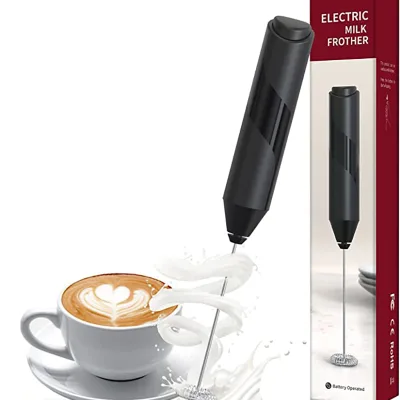 Household Powerful Stainless Steel Battery Small Foam Maker Machine for Latt Wireless Handheld Milk Frother