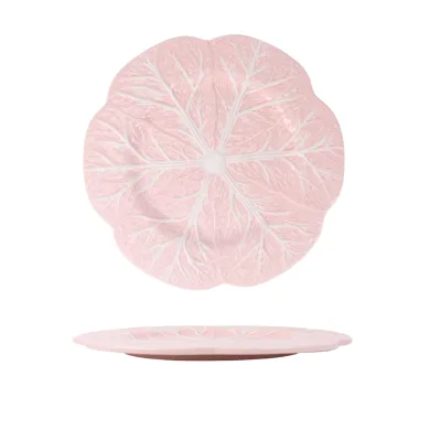 Shengjiang RXBW03-B-C-13inch High Quality Durable Eco-Friendly Porcelain Plant Pattern Plate Dish Dinnerware Wedding Party Gifts