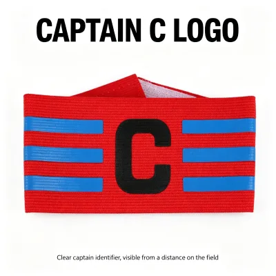 Wholesale Elastic Captain Armband Multi Color C Mark Football Soccer Captain Arm Band for Sports Team Training
