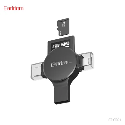 Earldom 5-In-1 Portable Card Reader Multi-Interface Broadly Plug And Play Quick Save for Mobile phone/Computer File transfer