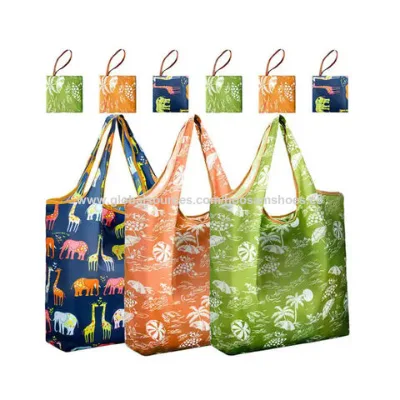 Foldable shopping bag Recycled grocery bag set