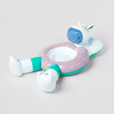PVC Kids Outdoor Inflatable Float Rafting Board Kids Swim Surfboard Creative Inflatable Animal Float Kids' Hippo Pool Float