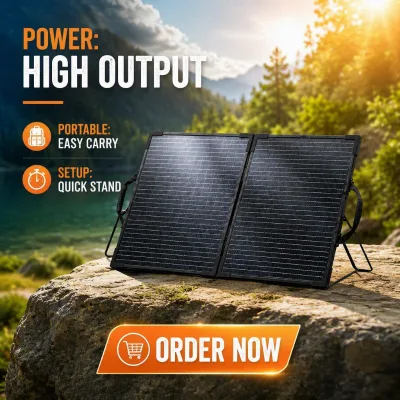 Bifacial 110W 100W Portable Solar Panel Kit with 28% Efficiency Cells Durable EVA Bag for Outdoor Power