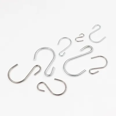 Heavy-Duty Stainless Steel S-Hook Hanger With Plain Finish Factory Direct Metal Hook Various S-hooks