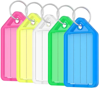 Promotional Transparent Multi-Color PVC ID Name Tag Window Key Holder Badge Accessories