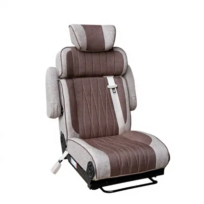 Luxury Leather & PVC Single Seat Fold Flat Co Pilot Seat Assembly for SUV and Saloon Car Modification