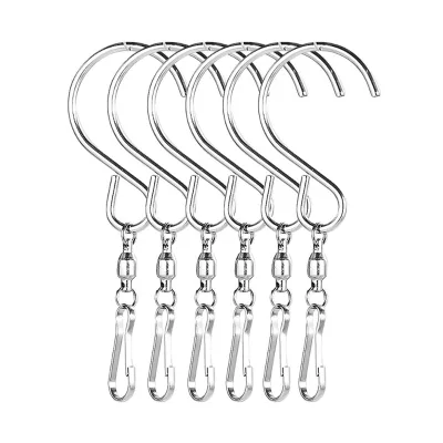 360 Degree Rotating Wind Spinner Swivel Hooks Hanging Crystal Twisters S Hooks Stainless Steel Wind Spinner Swivel Hook