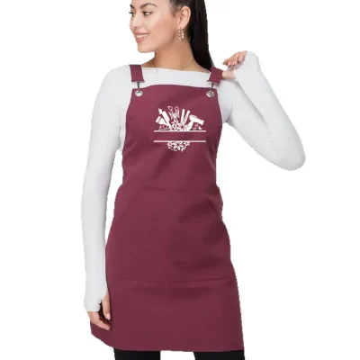 Hairdresser Apron Thickened Adjustable Webbing Large Pocket Design Waiter Restaurant Bar Working Apron Custom Logo