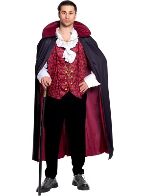 Halloween Mens Vampire Hero Cosplay Costume Set for Masquerade Stage Performance Cross Border Hot Sale