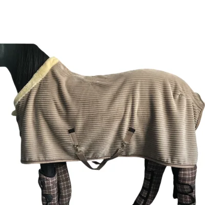 Breathable NP Fitting Embroidery Double Layer Fleece Sheepskin Around the Neck Ripstop Horse Blanket Rug