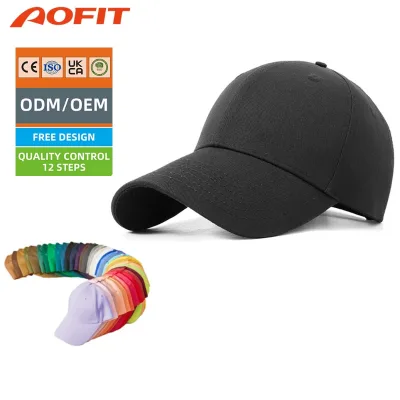 Aofit Blank Plain Surface Cotton Multiple Sizes Sweat Resistant Vent Hole Hat Casual Sport Sun Protective Baseball Cap