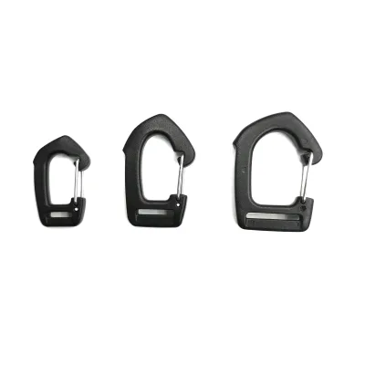 10mm 15mm 20mm Black Plastic Webbing Backpack Clasp Snap Hook for Lanyards, Handbags, Backpacks, Luggage, Buckles, Fasteners