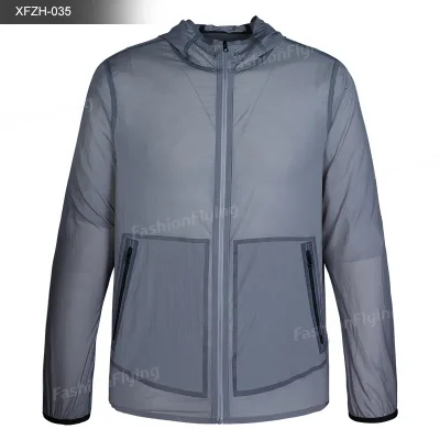 Men's High Tech Seamless Jacket Lightweight Skin-Friendly Anti-UV Water Resistant Coat Custom Windbreaker