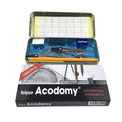 Compass Math Instruments Set Plastic Compass Ruler Iron Box MAX Metal Professional Customize 13pcs OEM or ODM Free Sample CN;JIN