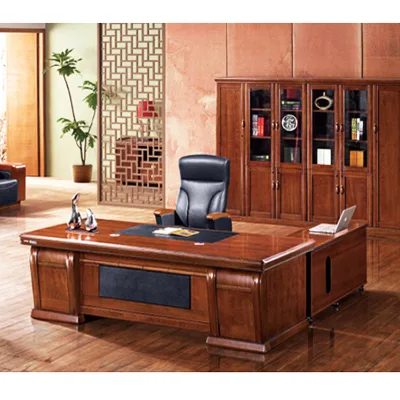 Modern Convertible Extendable Executive Manager Office Table with Wood Veneered MDF Surface