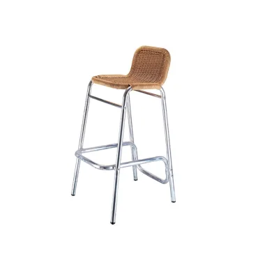 Waterproof PE rattan seat bar stool chair rattan bar chair
