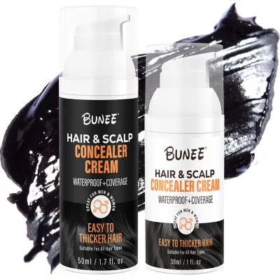 50ml Cover Bald Rarely Sparse Hair Scalp Full Hair Look Flawless 5-7 Days Black Liquid Hair Concealer Gel Paste Cream Dyes