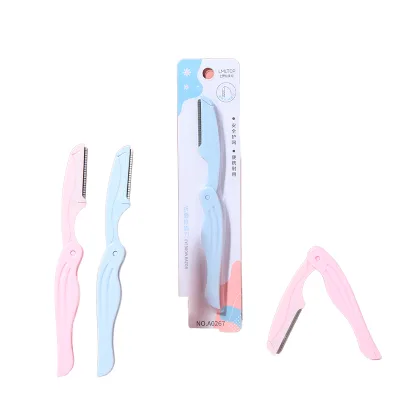 LMLTOP Foldable Beauty Eyebrow Razor A0267 Dermaplaning Facial Remover Trimmer Daily Use Mini Body Hair Shaper Stainless Steel