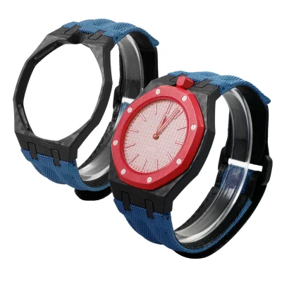Luxury New Release Style Mod Kit Carbon Fiber Case With Nylon Replacement Watch Band Strap Parts Roya pop Mod Kit