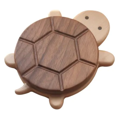 Creative Little Turtle Black Walnut Coaster Home Wooden Tableware Insulation Mat Solid Wood Fridge Magnets for Coffee Water Cups
